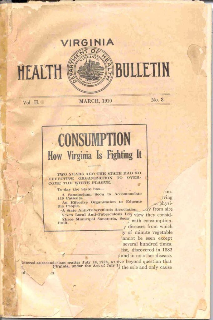 VA ہیلتھ بلیٹن کور - مارچ، 1910
