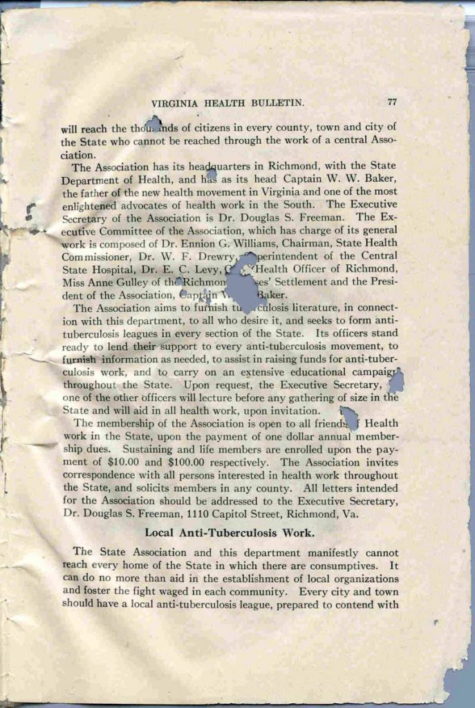 VA ہیلتھ بلیٹن - مارچ، 1910 - صفحہ77